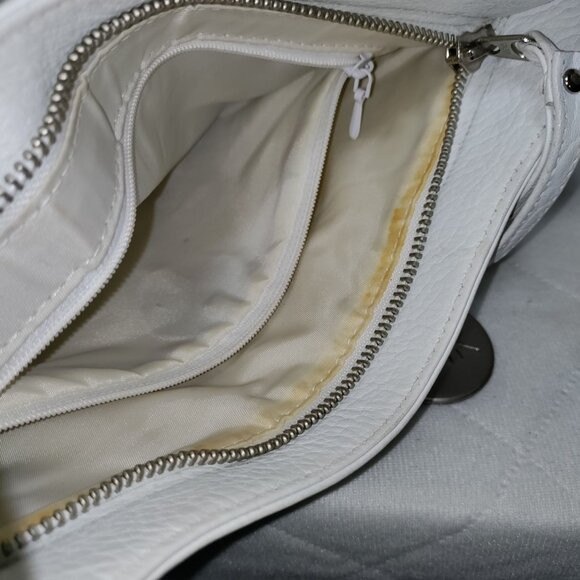 The Sak White Leather With Logo Charm Crossbody Shoulder Bag - Picture 8 of 11